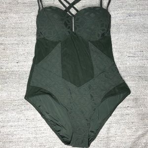 Green One Piece Swimsuit